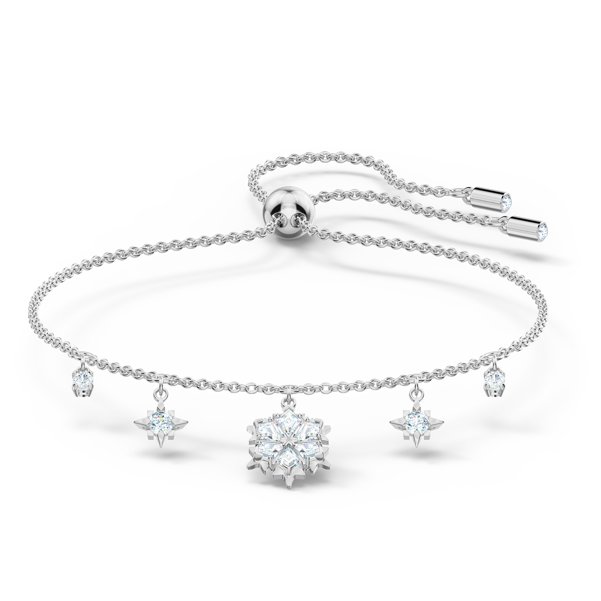 Swarovski Rhodium and Crystal Magic Snowflake Bracelet